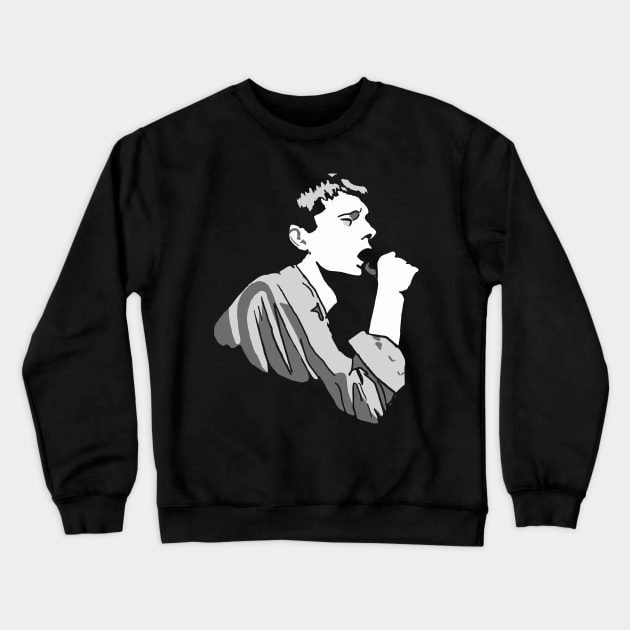 ian curtis arts black white Crewneck Sweatshirt by Berujung Harmony